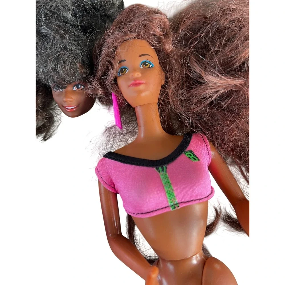 Vintage Barbie Christie Doll Lot Parts Repair 90s Black Dolls Clothes Jumpsuit